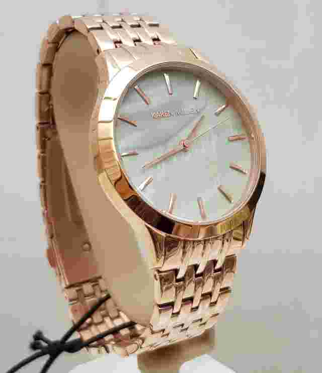 KAREN MILLEN Mother of PEARL dial Ladies Watch RRP £189 NEW IDEAL GIFT ! (KM8