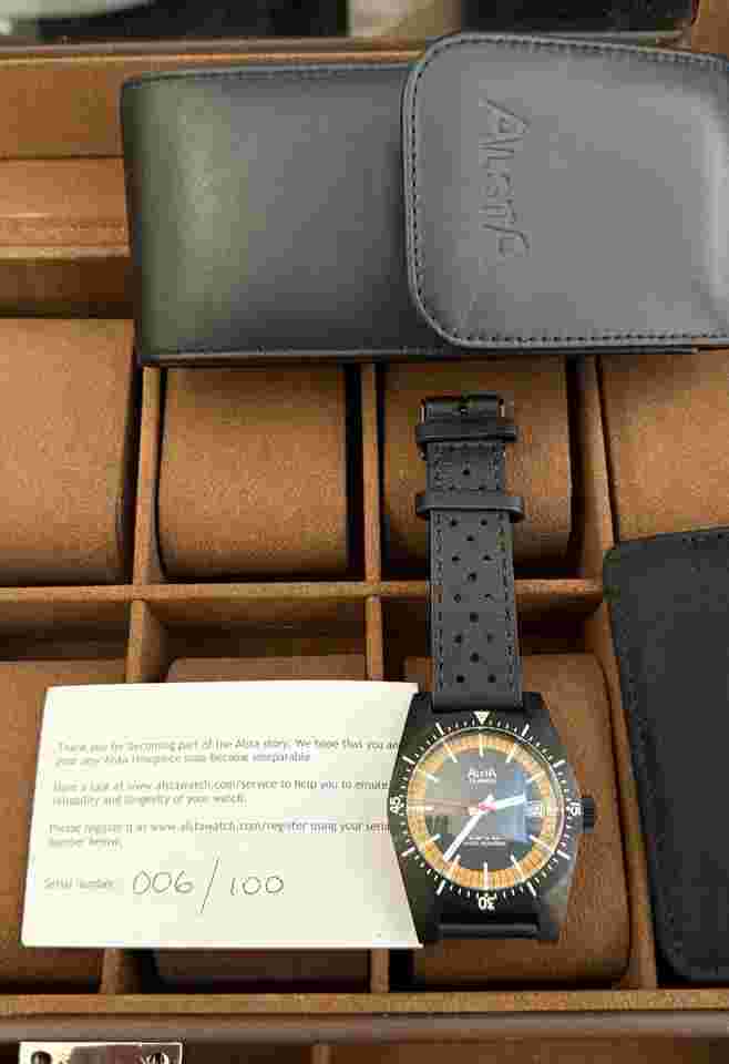 ALSTA SURF 'N SKI Automatic Black PVD Diver Jaws 40mm Sold Out 2018 Limited Ed