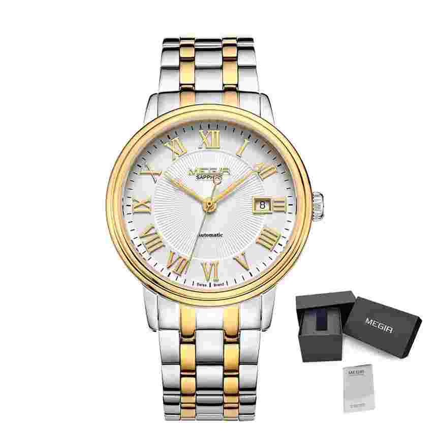Automatic Mechanical Watch Men Stainless Steel Watches Top  Luxury Business Wr