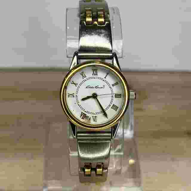 Eddie Bauer SM Link 3586 1297 WR50M 42102 Japan Ladies Two Tone NEW BATTERY RUNS
