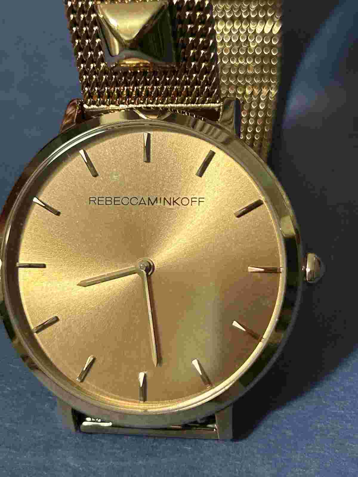 NWOT Macy’s Women's Major Rose Gold-Tone Stainless Steel Bracelet Watch 35mm