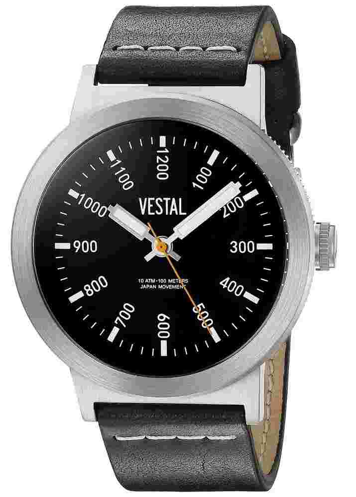 Vestal Unisex SLR3L002 The Retrofocus Analog Display Quartz Black Watch