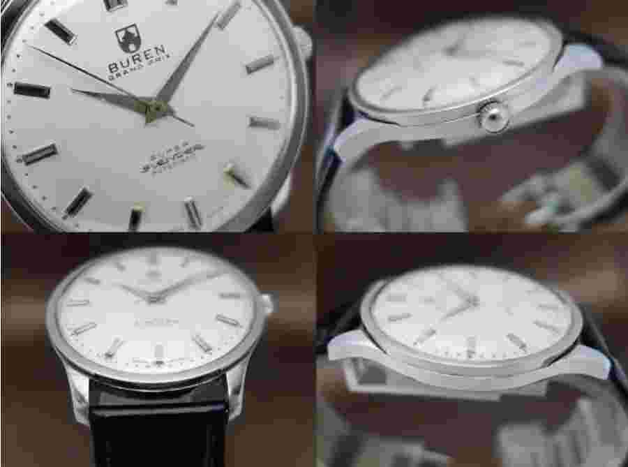 Buren Grand Prix Super Slender Cal.1000A Micro Rotor SS Silver Auto 35.5mm Men's