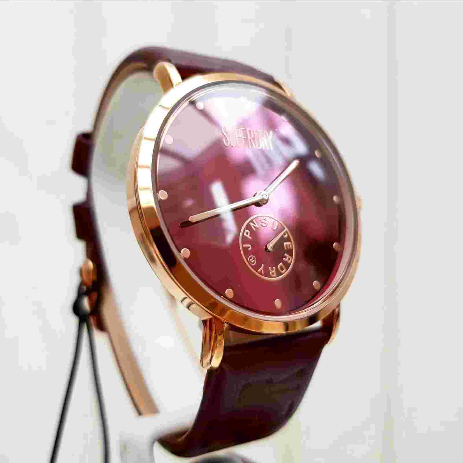 New Mens Boys Ladies SUPERDRY Watch Brown Leather strap IDEAL GIFT! RRP £89