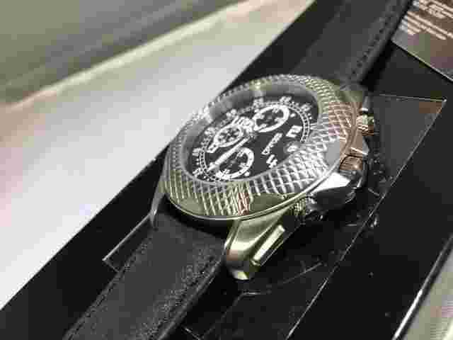 BREED Theo Chronograph Black Dial Black Leather Men's Watch 1402
