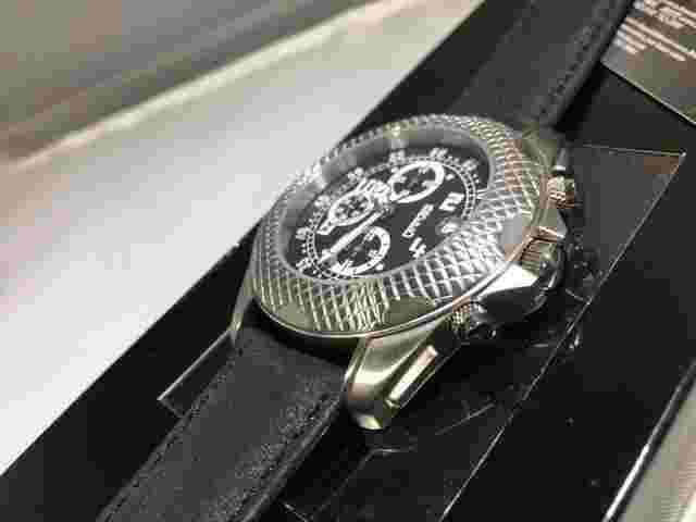 BREED Theo Chronograph Black Dial Black Leather Men's Watch 1402