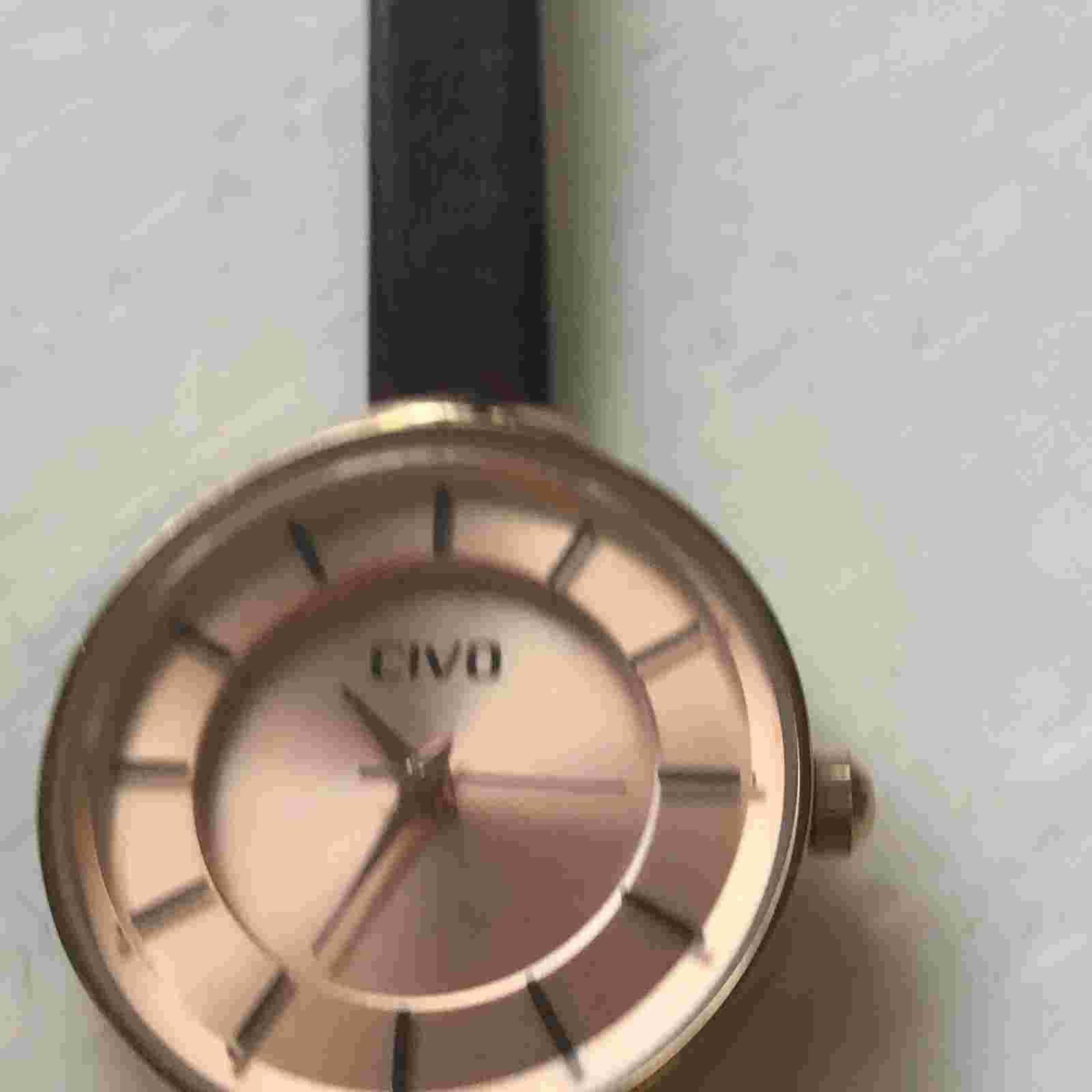CIVO Rose Gold Japan Quartz Movement Wrist Watch Slim Leather Brown Band Womens