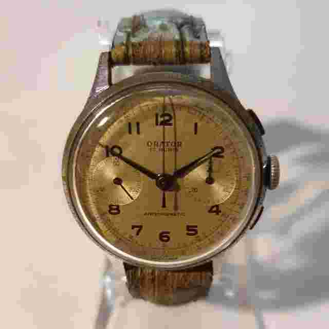 Chronograph Man Woman 'Orator' Vintage Watch Swiss Military Issue Style WW2 Era