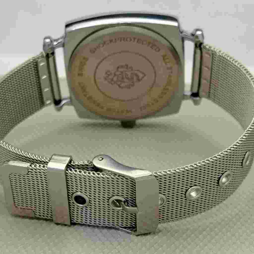 VINTAGE HENRI SANDOZ & FILS SWISS HAND-WINDING MENS RED COLOR DIAL WATCH a116-U