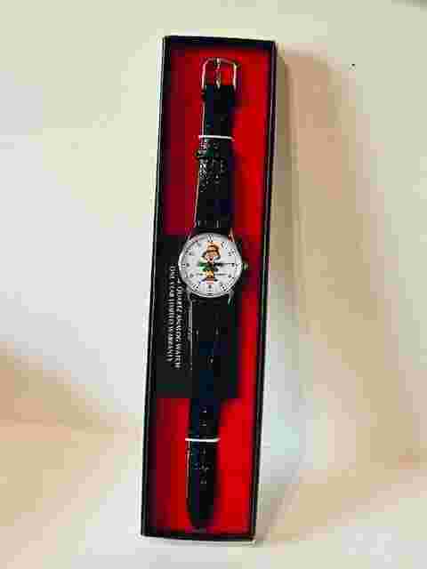 Ernie Keebler Elf Watch Wristwatch Vtg Cookies Fantasma NIB box Case NEW Black