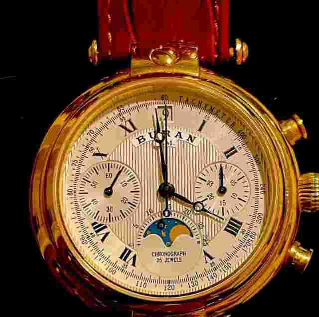 Authentic Buran Watch, Perfect Condition, In Box