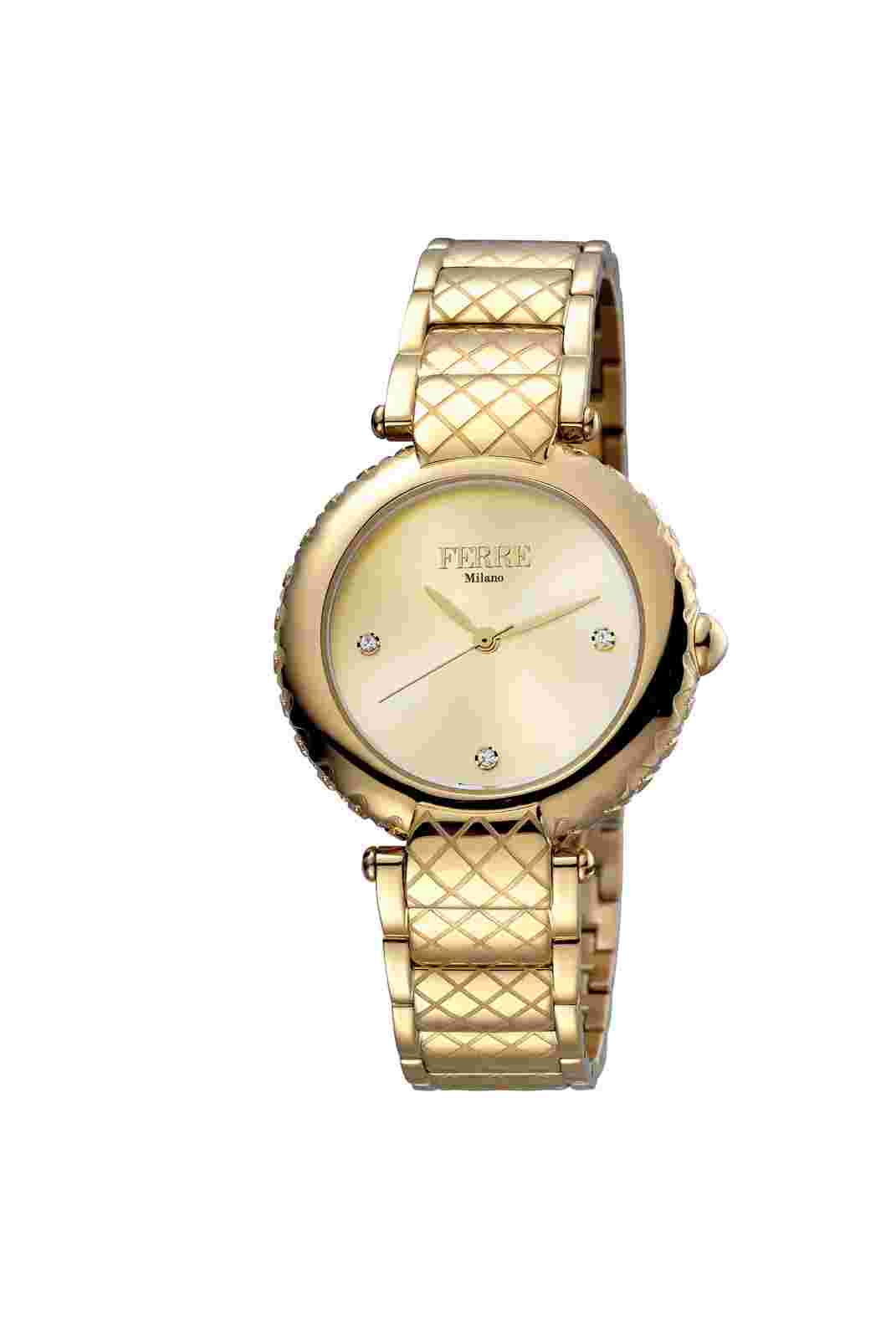 Ferre MILANO Women's FM1L099M0061 Gold IP Stainless Steel Wristwatch
