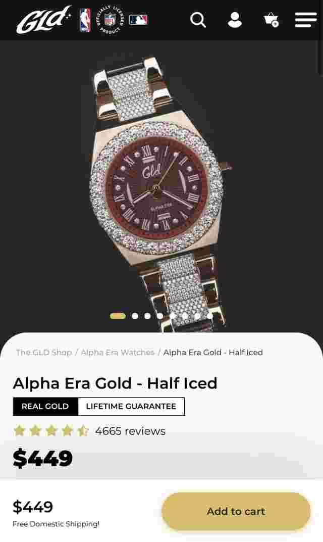 Alpha Era Gold - Half Iced (FREE 2 DAY SHIPPING)