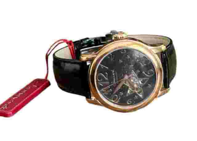 Jeanneret Automatic Skeleton Women's Watch Analog Rose Gold Leather Stars Works