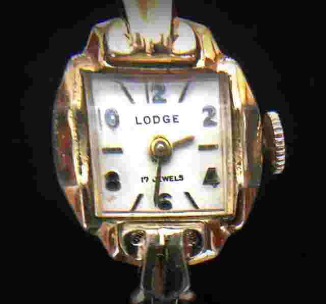 Rare Vintage Lodge Womens 10K Gold RGP Bezel - 17 Jewel - Working - Excellent