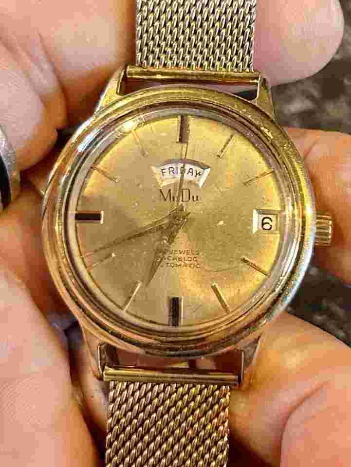 Vintage Gents 25j Mudu Automatic Day Date Wristwatch