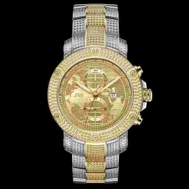 JBW Luxury Men's Veyron 0.18 Carat Diamond Wrist Watch J6360D