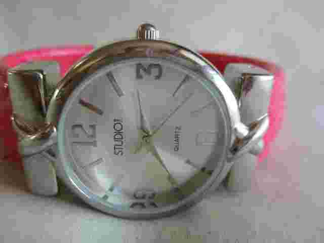 Studio Time Analog Wristwatch with a Cuff Band and Quartz Movement