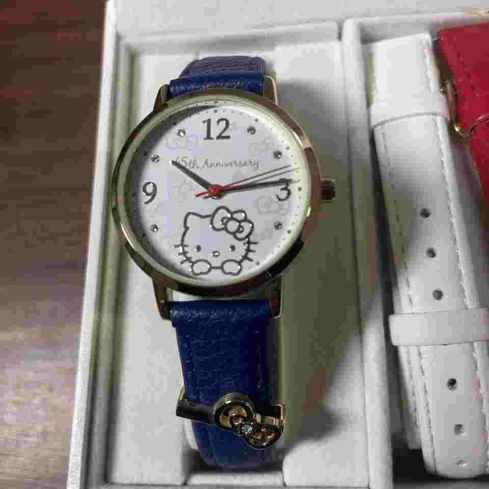 Hard To d, Sanrio Hello Kitty 45Th Anniversary Watch With Replacement Belt