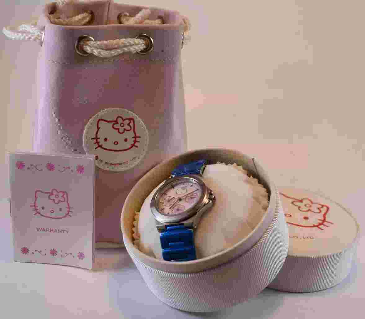 RARE! NIB Hello Kitty 1999 Limited Edition Watch Sanrio w/ Bag NEW BATTERY!
