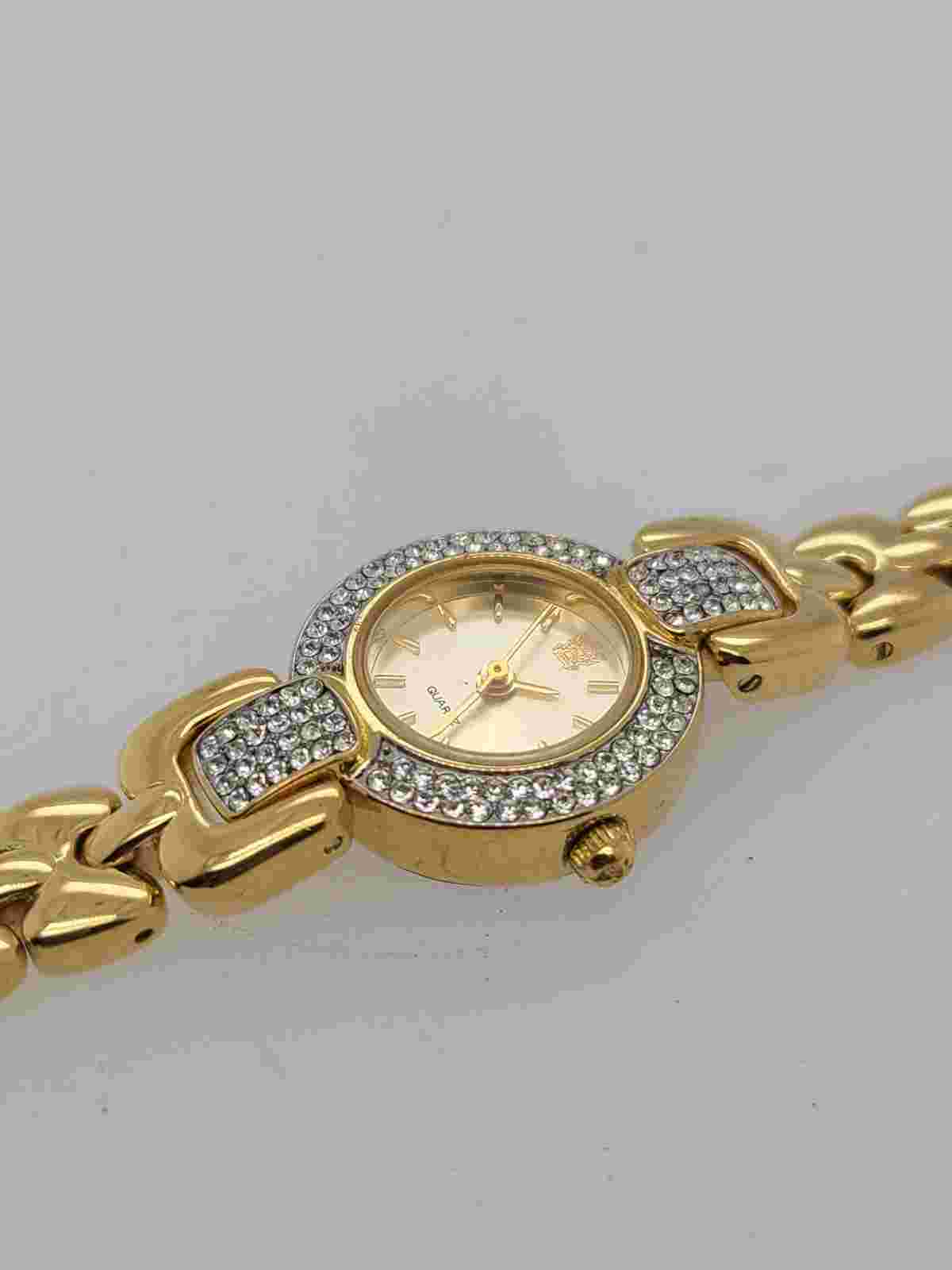 Paolo Gold Quartz Stainless Steel Crystal 19mm Watch PG874YCIP for Parts/Repair