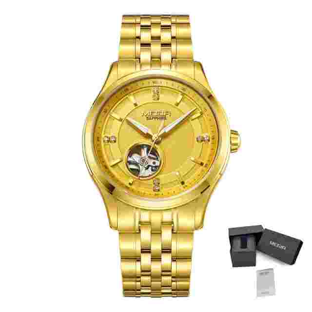 Top  Luxury Business Watch Men Stainless Steel Waterproof Automatic Mechanical