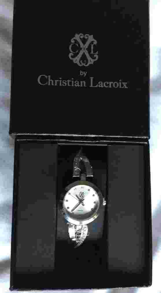 CXL by CHRISTIAN LACROIX Women's Quartz Analogue Silver-Tone Bracelet Watch BNIB