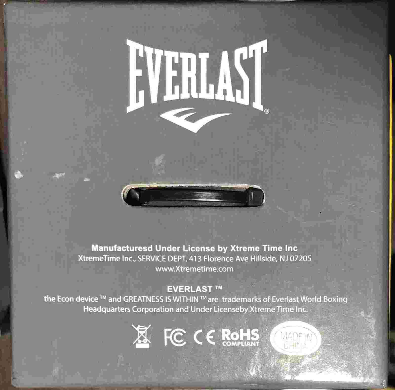NIB Everlast Men’s  Black Digital Quartz Alarm Chrono Watch Read Description