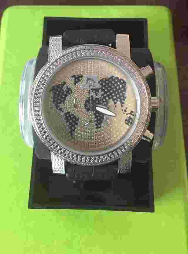 Techno Master Genuine Diamond Blue Dial Watch Tm-2081 800