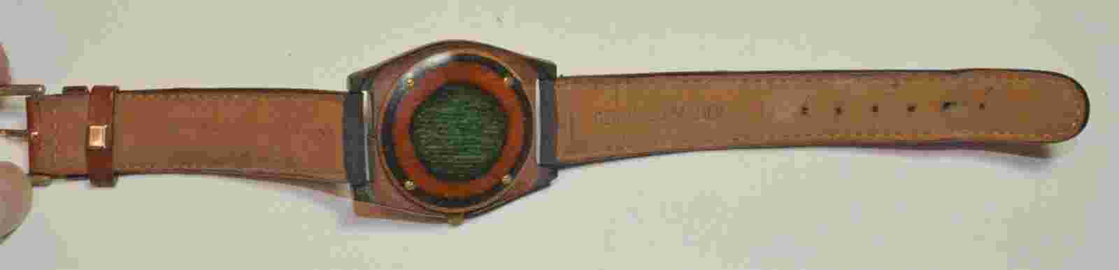 Unique Wood Watch Tense Men quartz watch 36 mm Sandalwood hypo allergenic case