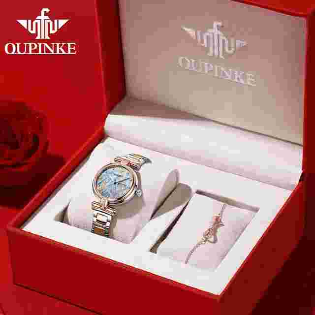 Women's Watches Automatic Mechanical Wristwatch Elk Forest Waterproof Luminous
