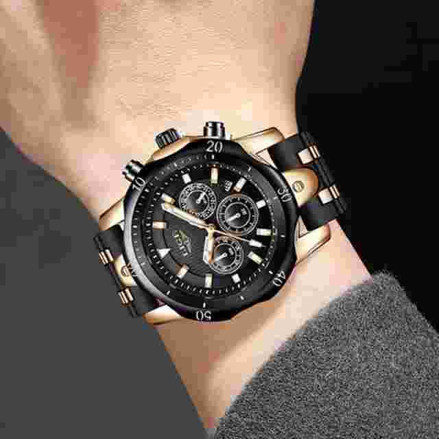 Reloj Masculino de Hombre con Caja de Acero Inoxidable Pulsera Suizo de Cuarzo