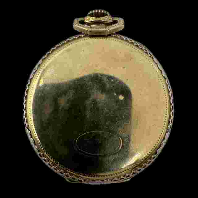 Antique 12s Wadsworth Pilot Open Face Pocket Watch Case Gold Filled Two Tone
