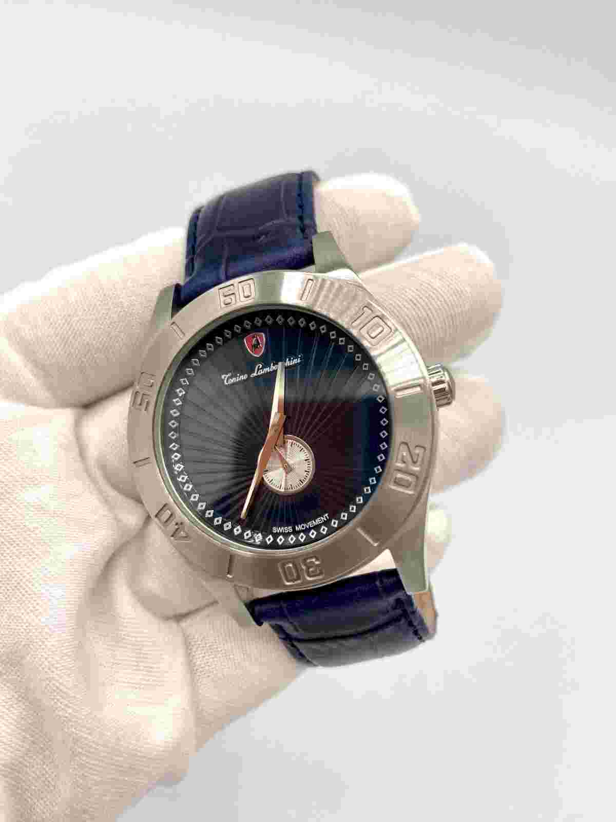 Tonino Lamborghini Men's Watch Gorgeous Blue Leather Strap EN045L.105