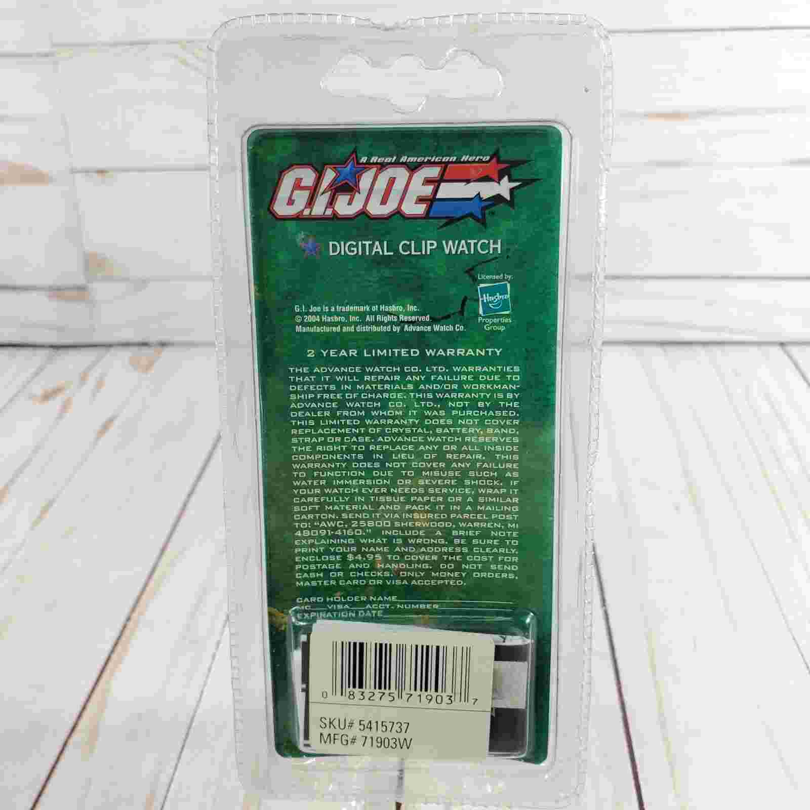 GI Joe Digital Clip Watch (2004) Hasbro by Advance Watch Co. Camouflage - Rare