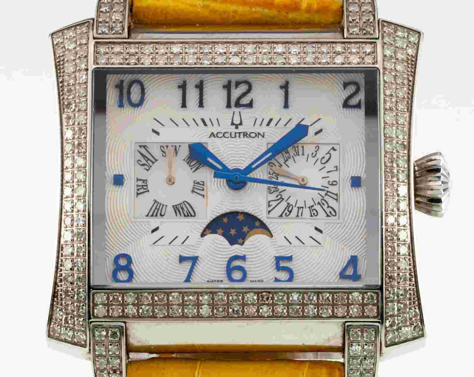 Accutron Innsbruck Stainless Steel Men's Quartz Moonphase Chronograph Watch