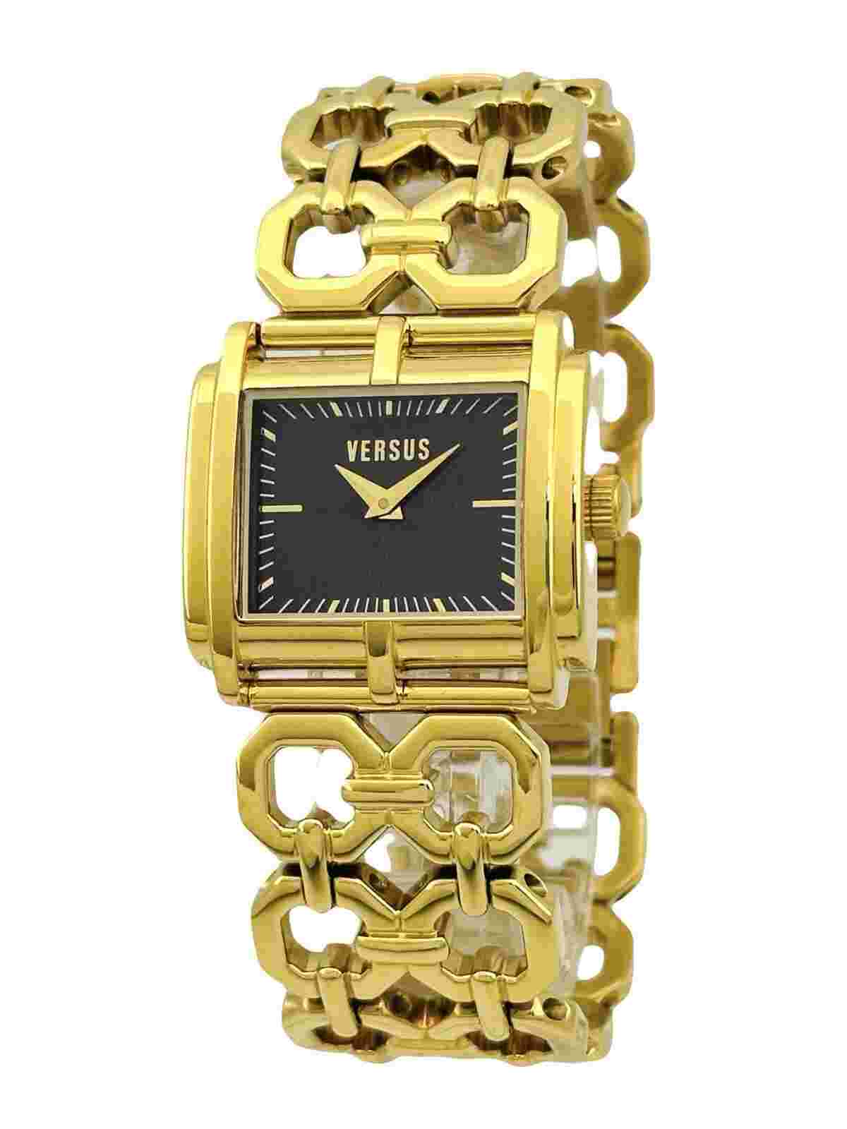 Versus by Versace SGE040012 Ladies Blue Dial Gold Stainless Steel Bracelet Watch