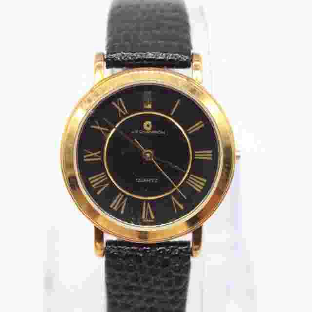 Vintage J.B Champion Watch Womens Gold Tone Stainless Steel Classic Leather Band