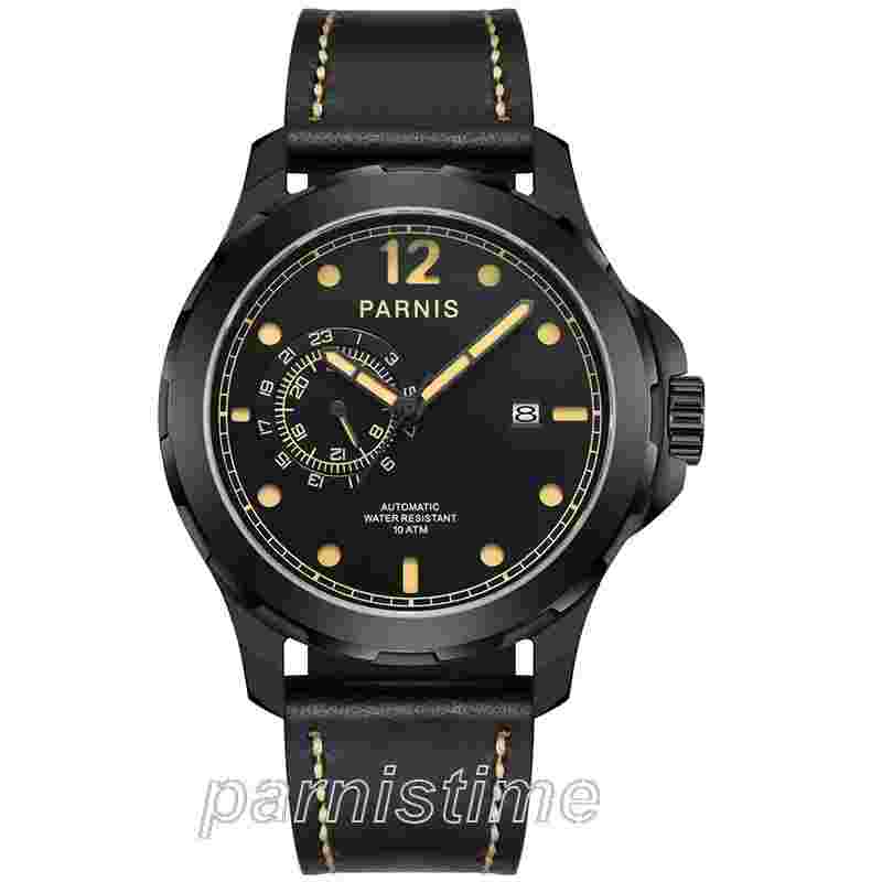 44mm Parnis Luminous Marker Miyota Automatic Men's Casual Watch Christmas Gift