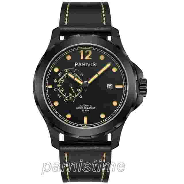 44mm Parnis Luminous Marker Miyota Automatic Men's Casual Watch Christmas Gift