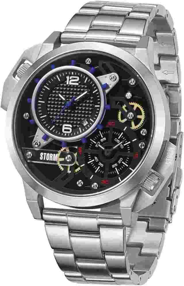 Storm Dualaton Blue Mens Watch with Stainless Steel Bracelet 47539/B