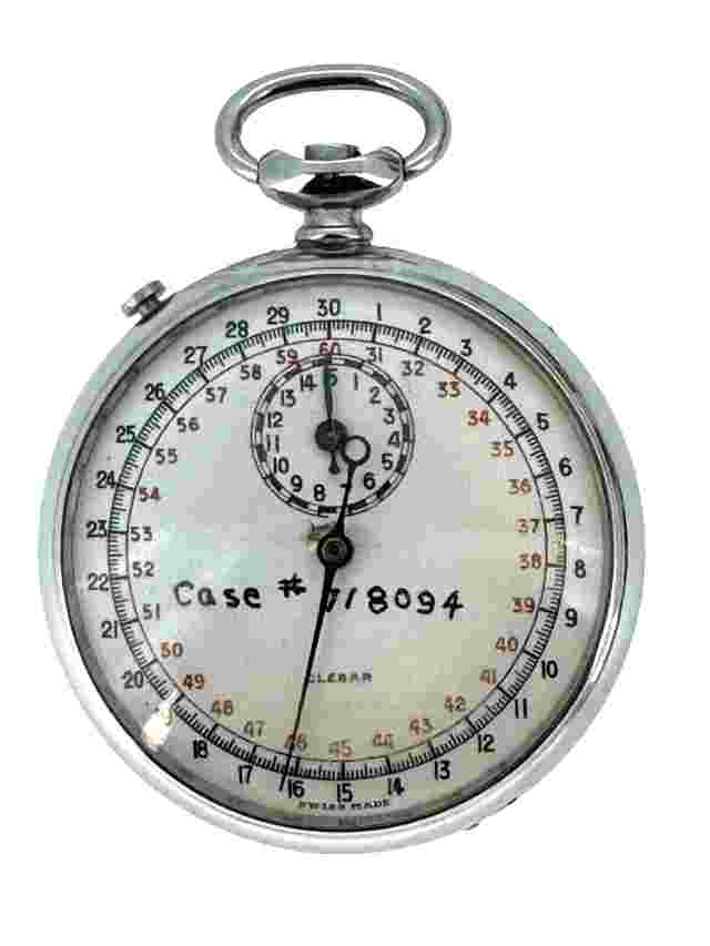 Clebar Stopwatch Swiss 7J KXF cal 17 Vintage Crown missing