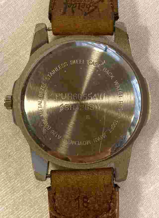 Puritan PUR60554W SR626SW JAPAN MOVEMENT WATER RESIST 100FT Date Wristwatch