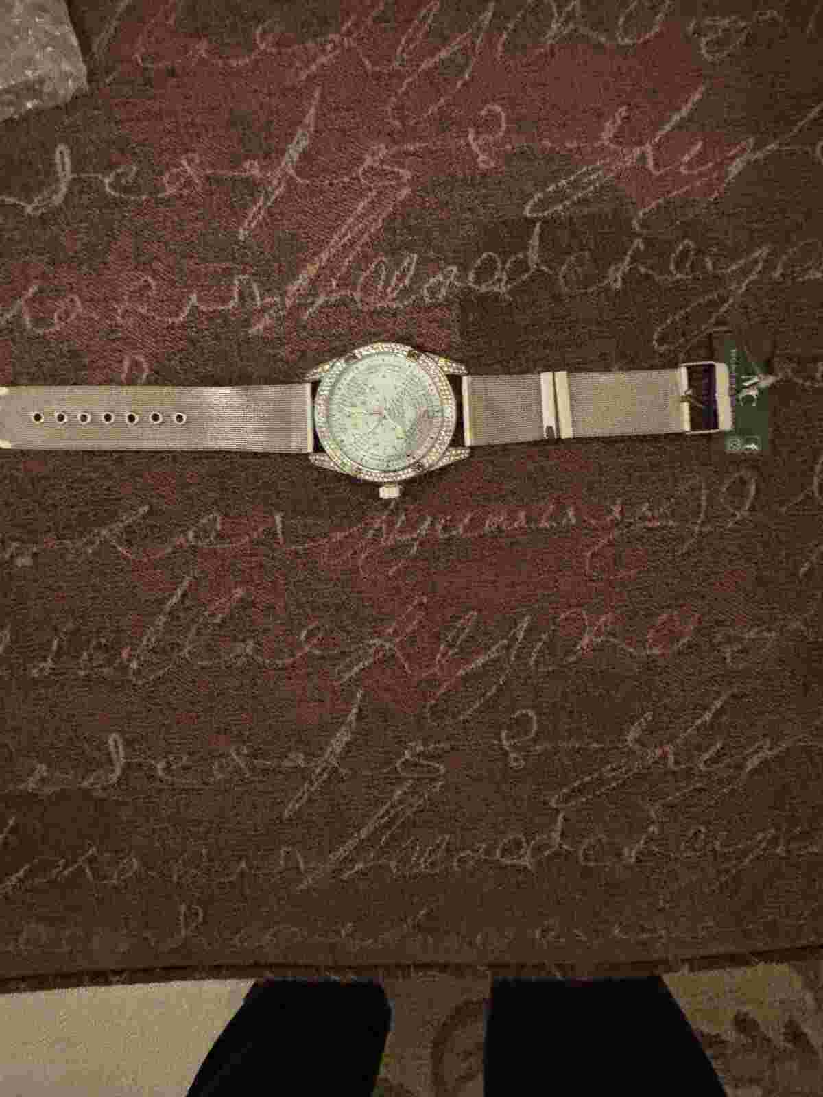 5430-Montres Carlo Mesh Band Watch - Silver