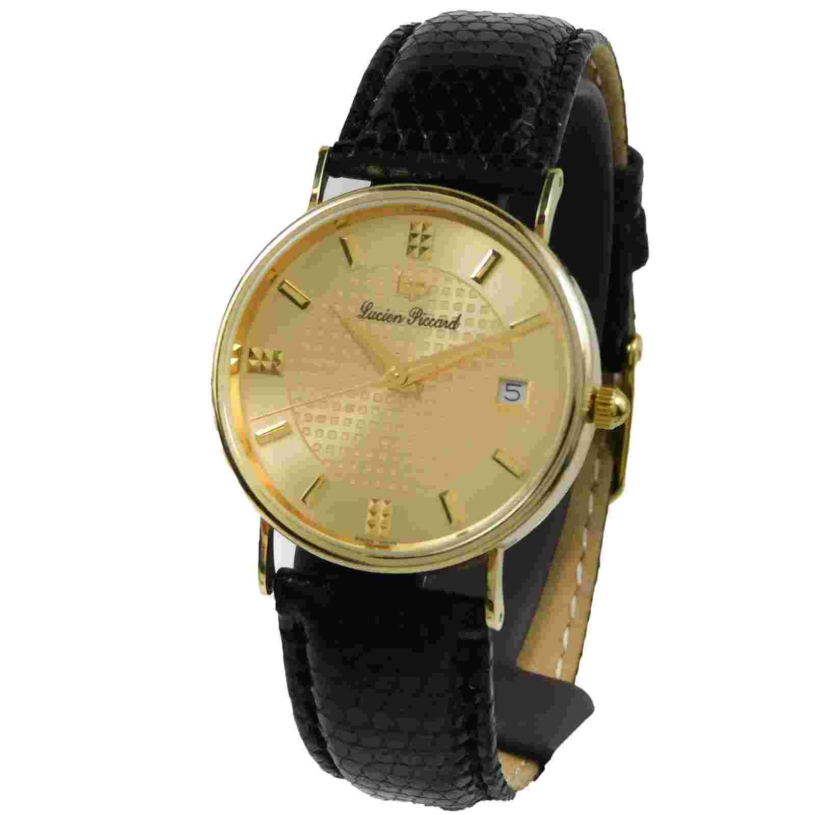 Lucien Piccard - Solid 14k Yellow Gold Watch - Unworn