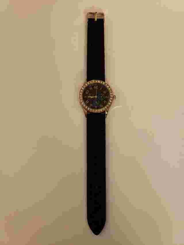 Darice Black Rhinestone Watch