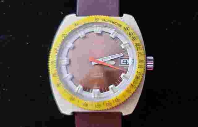 Very Rare Vintage Swiss Signal Allguard Diver 17j Men's Watch