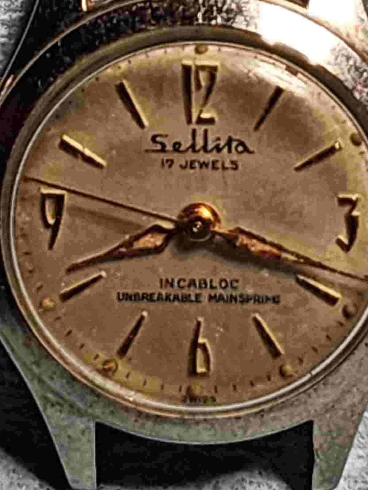 Sellita 17 Jewels Silver Toned Women's Wind-Up Wristwatch Running Strong