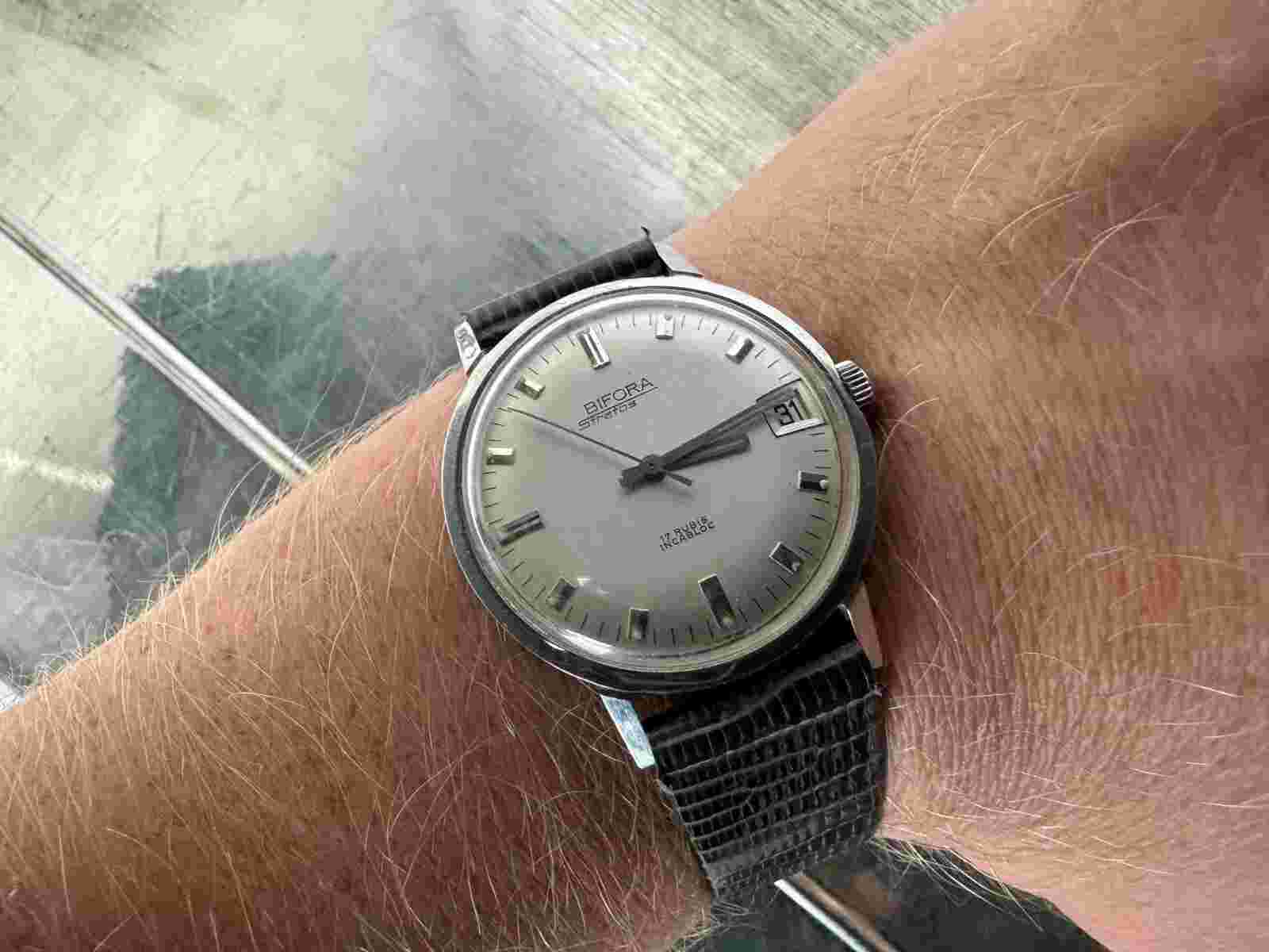 Vintage Bifora "Stratos" Mechanical Winding German Wristwatch 1960s
