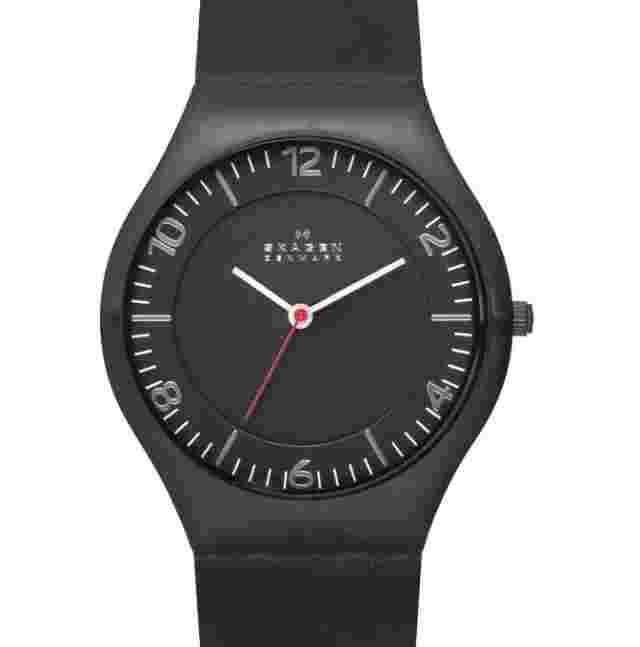 Skagen Grenen SKW6113 Men's Watch With Black Leather Strap